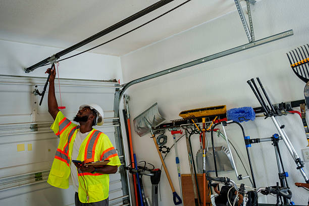 Professional Garage Door Panel Replacement technician working in Carrollton, GA